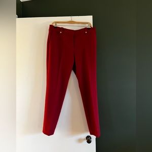 Loft Red Slacks Size 8